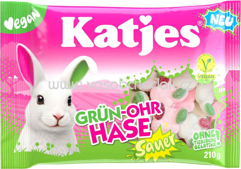 Katjes Grün-Ohr Hase Sauer, 210g