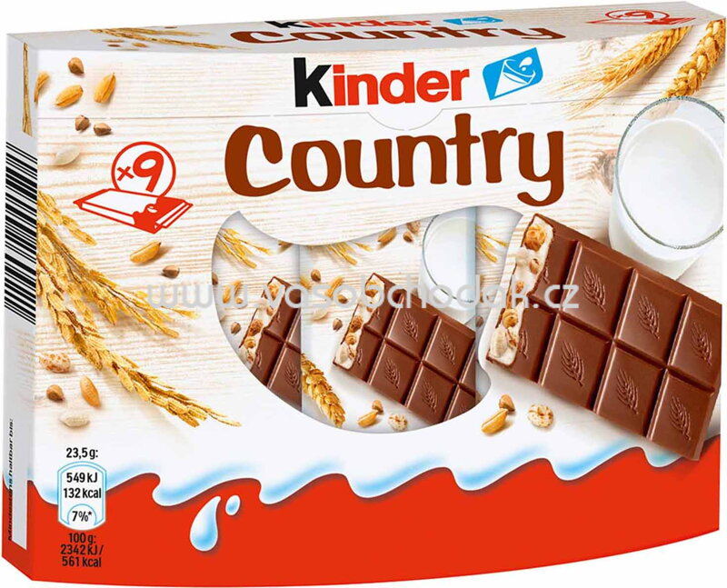 Kinder Country, 9 St, 211,5g Kinder Country, 9 St, 211,5g