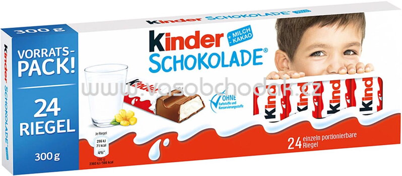 Kinder Schokolade, 24 St, 300g Kinder Schokolade, 24 St, 300g