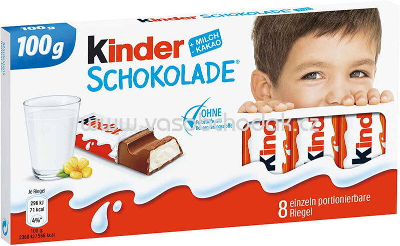 Kinder Schokolade, 8 St, 100g Kinder Schokolade, 8 St, 100g