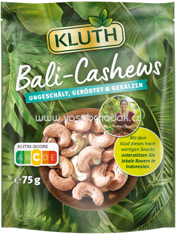 Kluth Bali Cashews, geröstet & gesalzen, 75g Kluth Bali Cashews, geröstet & gesalzen, 75g
