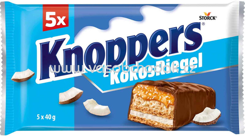 Knoppers Kokosriegel, 5x40g St, 200g Knoppers Kokosriegel, 5x40g St, 200g
