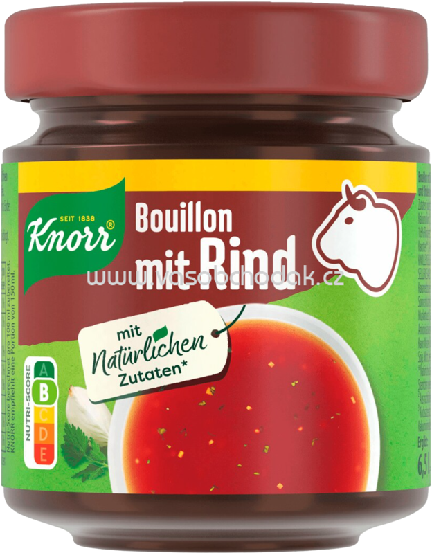 Knorr Bouillon mit Rind, Glas, 6,5l Knorr Bouillon mit Rind, Glas, 6,5l