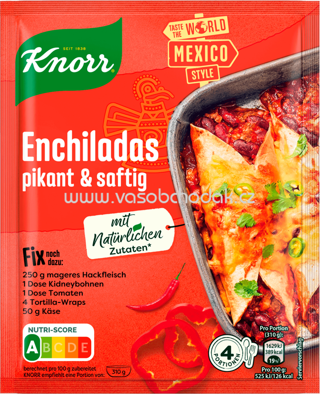 Knorr Fix Enchiladas pikant & saftig, 1 St Knorr Fix Enchiladas pikant & saftig, 1 St