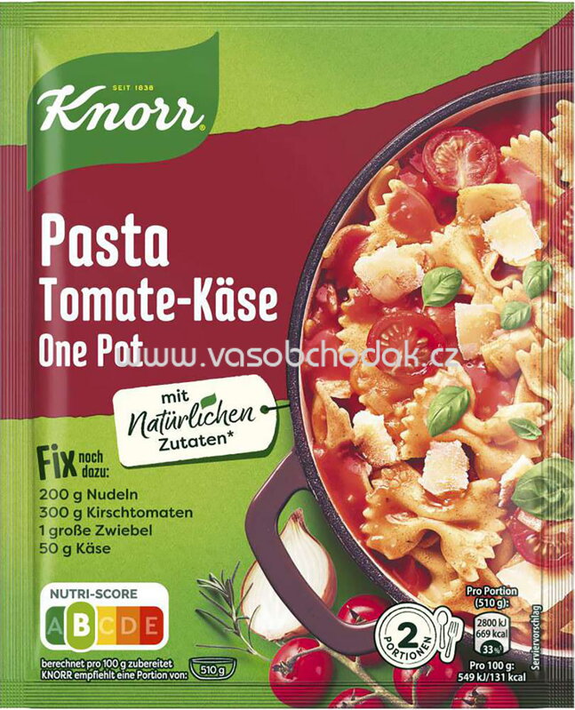 Knorr Fix Nudelgerichte Pasta Tomate-Käse One Pot, 1 St