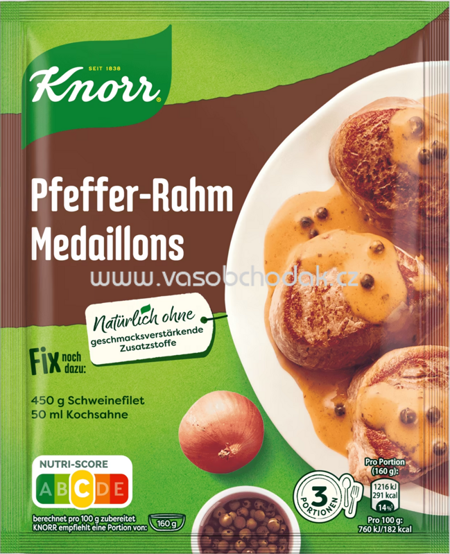 Knorr Fix Fleischgerichte Pfeffer Rahm Medaillons, 1 St