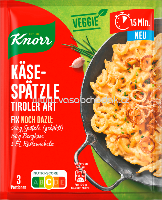Knorr Fix Käse Spätzle Tiroler Art, 1 St Knorr Fix Käse Spätzle Tiroler Art, 1 St