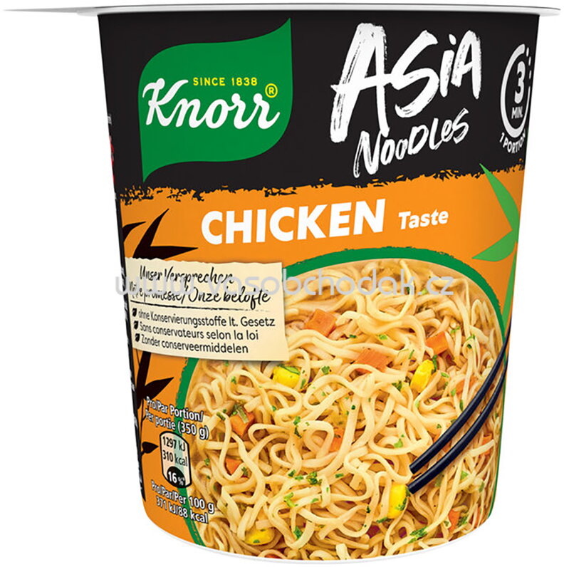 Knorr Asia Noodles Chicken Taste, Becher, 65g
