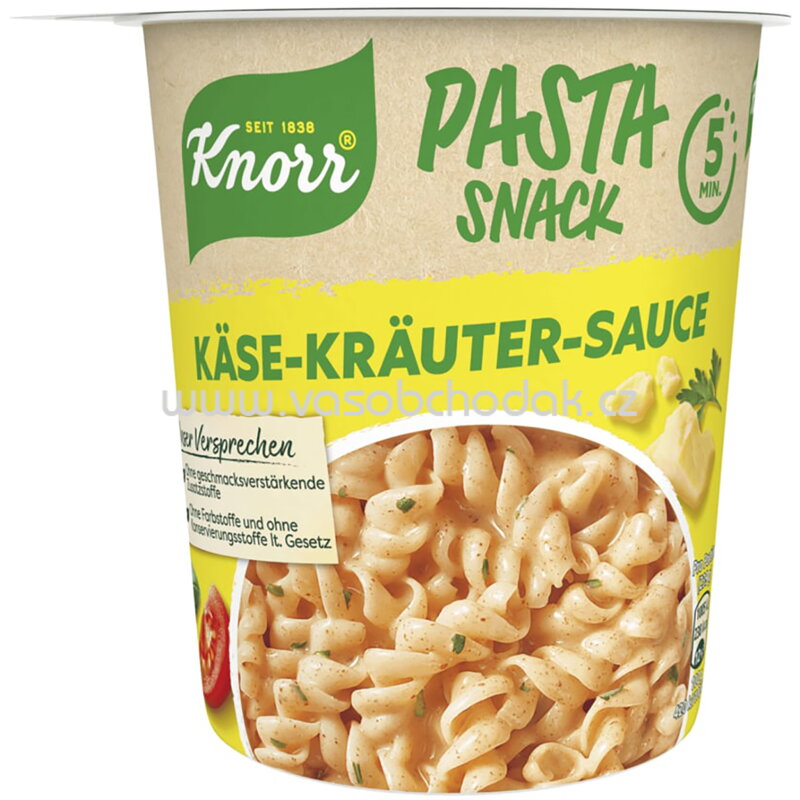 Knorr Pasta Snack Käse Kräuter Sauce, Becher, 59g