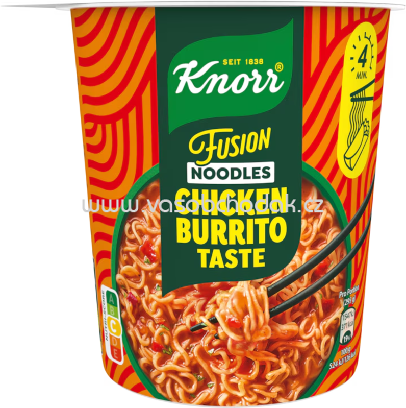 Knorr Fusion Noodles Chicken Burrito Taste, Becher, 89g
