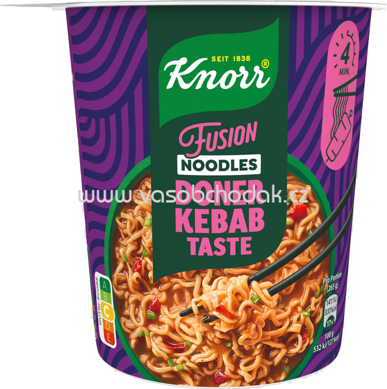 Knorr Fusion Noodles Döner Kebab Taste, Becher, 80g