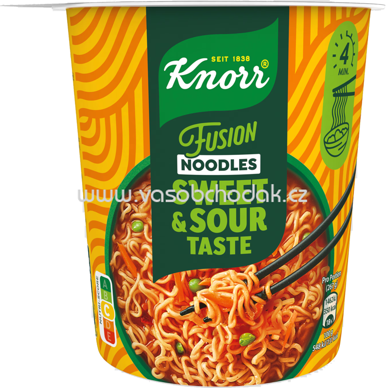 Knorr Fusion Noodles Sweet & Sour Taste, Becher, 82g