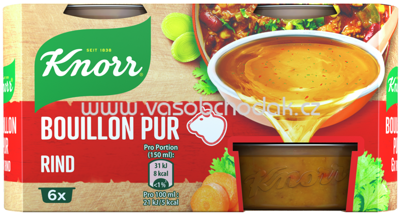 Knorr Bouillon Pur Rind, 6x500 ml Knorr Bouillon Pur Rind, 6x500 ml