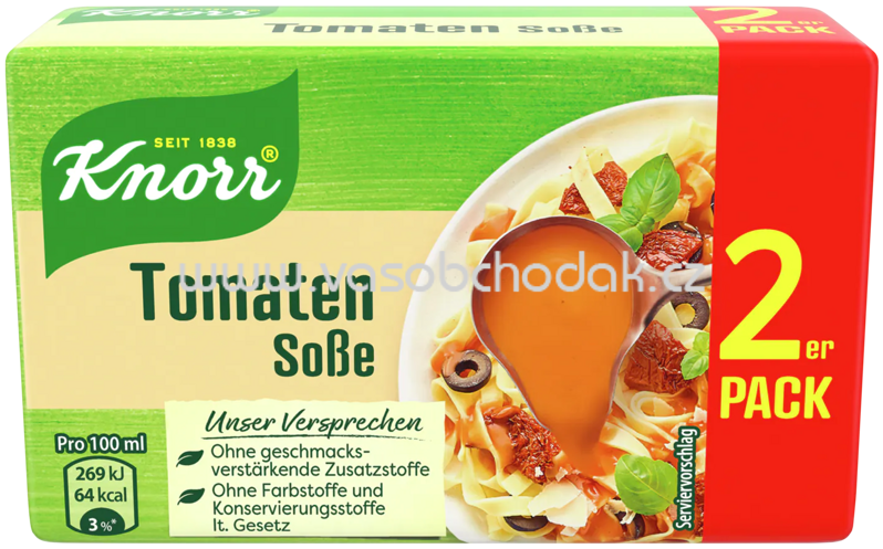 Knorr Tomaten Soße, 2x250 ml Knorr Tomaten Soße, 2x250 ml