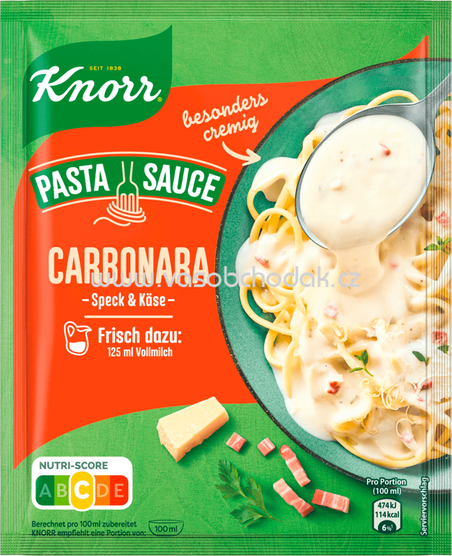 Knorr Pasta Sauce Carbonara, 250 ml Knorr Pasta Sauce Carbonara, 250 ml
