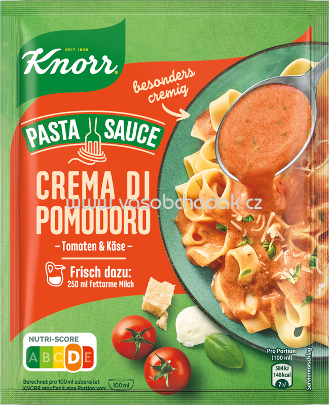Knorr Pasta Sauce Crema di Pomodoro, 250 ml Knorr Pasta Sauce Crema di Pomodoro, 250 ml