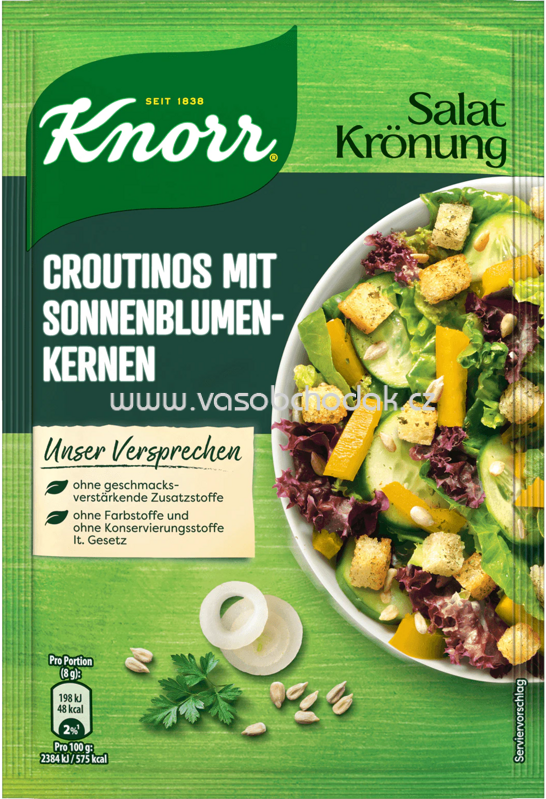 Knorr Salatkrönung Croutinos mit Sonnenblumenkernen, 25g Knorr Salatkrönung Croutinos mit Sonnenblumenkernen, 25g