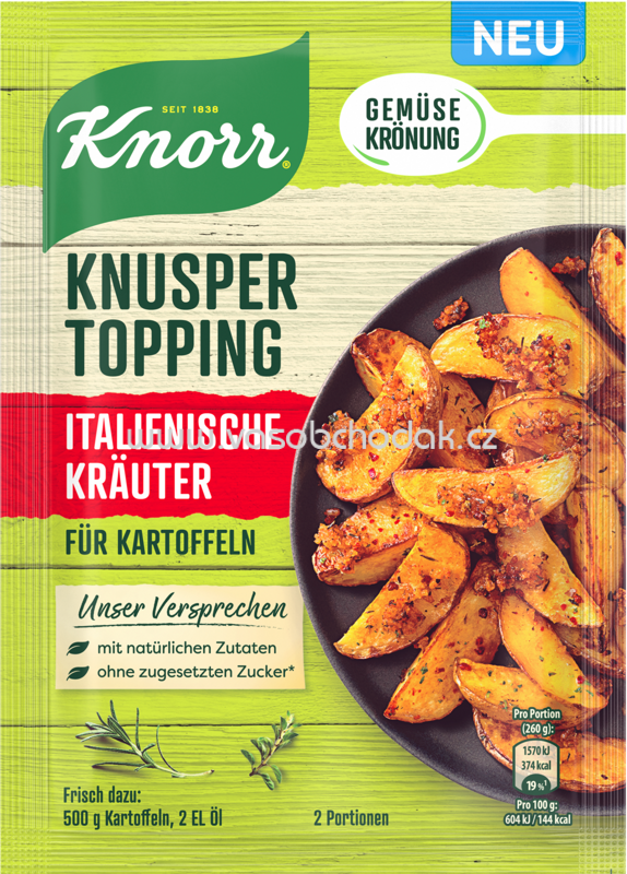 Knorr Knusper Topping Italienische Kräuter für Kartoffeln, 40g