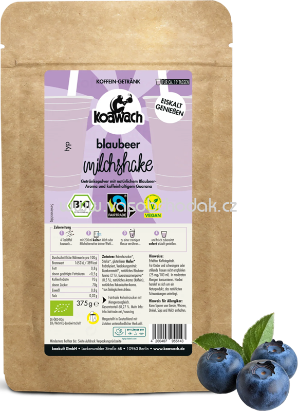 Koawach Blaubeer Milchshake, 375g