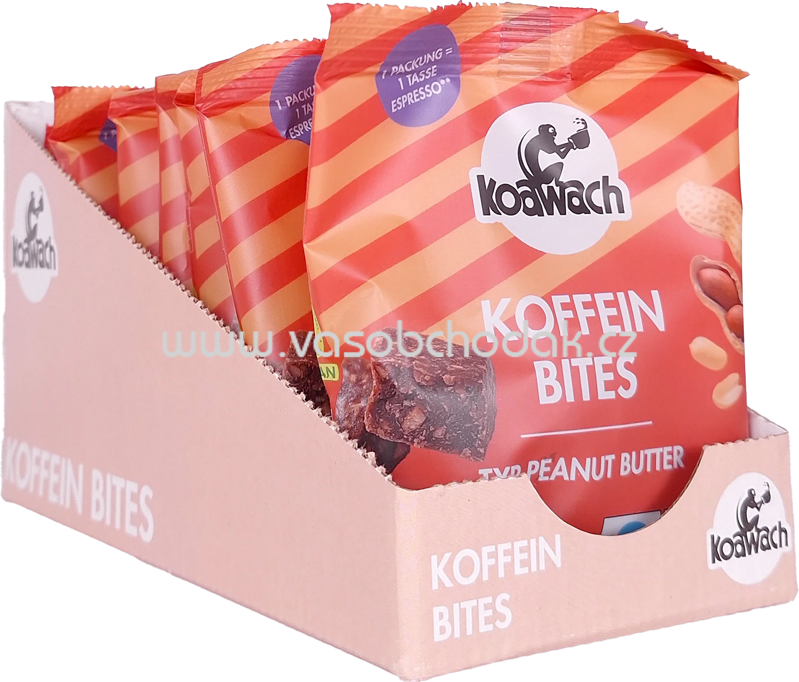 Koawach Koffein Bites Typ Peanut Butter, 8x36g, 288g Koawach Koffein Bites Typ Peanut Butter, 8x36g, 288g