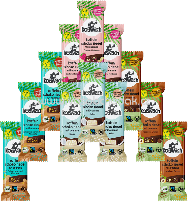Koawach Koffein Schoko Riegel mit Guarana Rausch Set, 12 St Koawach Koffein Schoko Riegel mit Guarana Rausch Set, 12 St