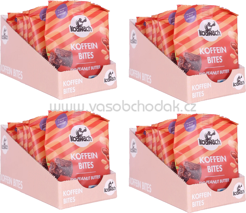 Koawach Koffein Bites Typ Peanut Butter, 4x 8x36g, 1152g