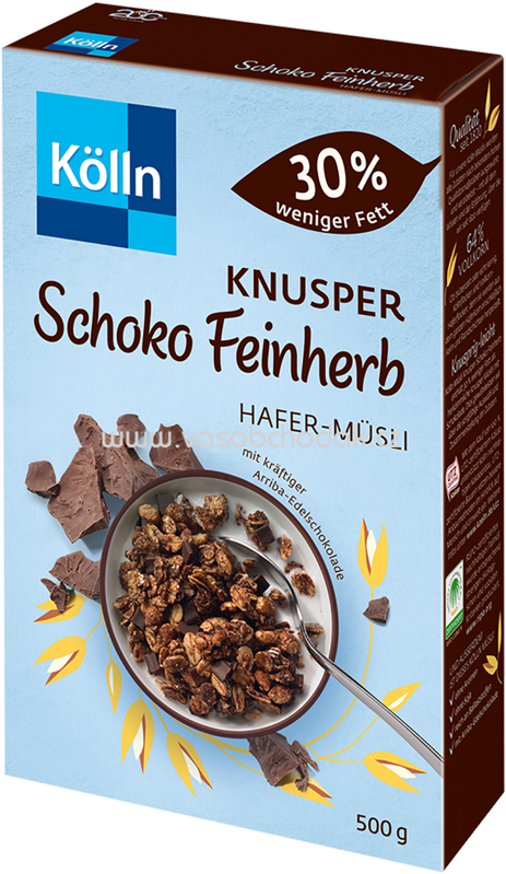 Kölln Müsli Knusper Schoko Feinherb 30% weniger Fett, 500g