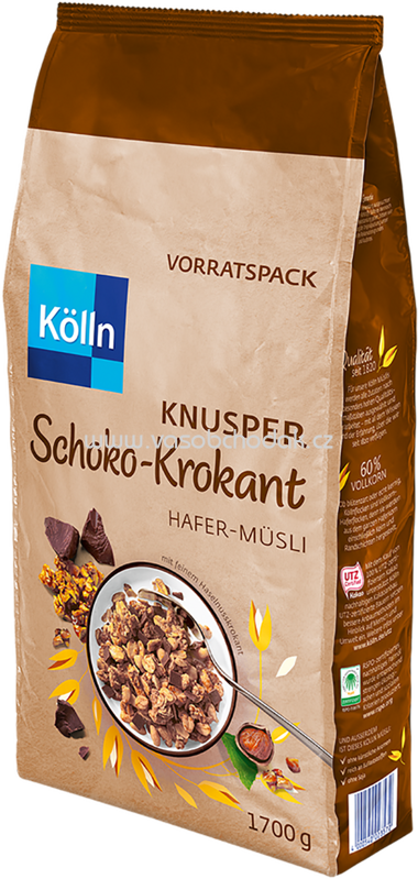 Kölln Müsli Knusper Schoko Krokant, 1,7 kg Kölln Müsli Knusper Schoko Krokant, 1,7 kg