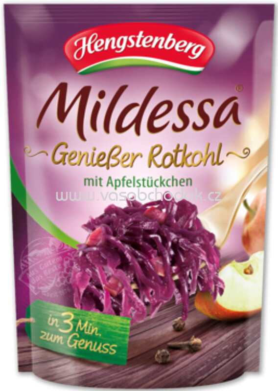 Hengstenberg Mildessa Genießer Rotkohl mit Apfelstückchen, 400g Hengstenberg Mildessa Genießer Rotkohl mit Apfelstückchen, 400g