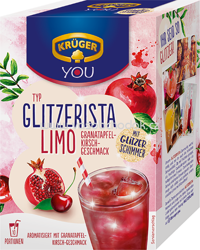 Krüger YOU Glitzerista Granatapfel-Kirsch, 200g Krüger YOU Glitzerista Granatapfel-Kirsch, 200g