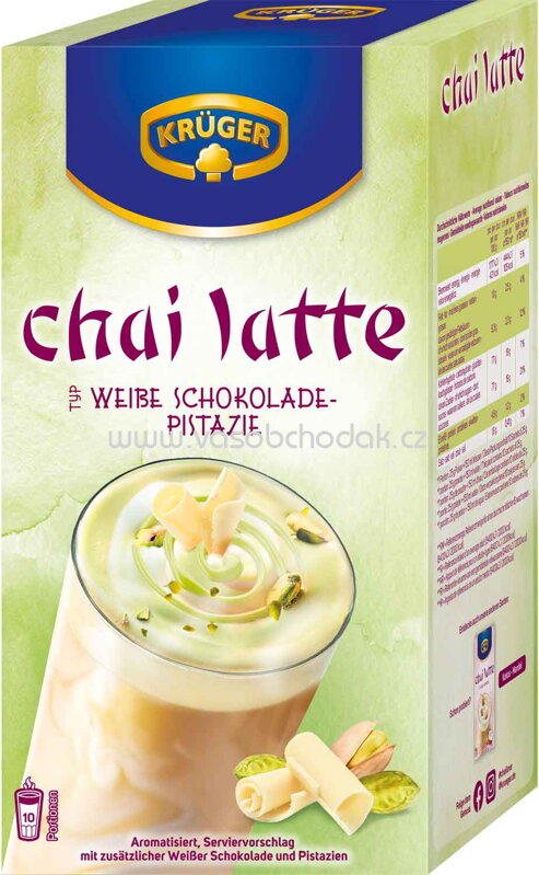 Krüger Chai Latte Typ Weiße Schokolade-Pistazie, 10 St, 250g