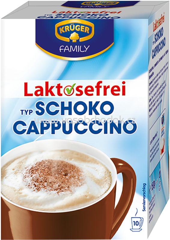 Krüger Laktosefrei Schoko Cappuccino, 10 St, 150g Krüger Laktosefrei Schoko Cappuccino, 10 St, 150g