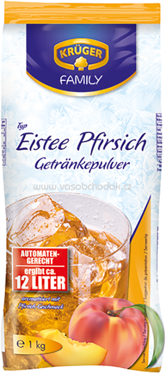 Krüger Getränkpulver Eistee Pfirsich, 1 kg Krüger Getränkpulver Eistee Pfirsich, 1 kg