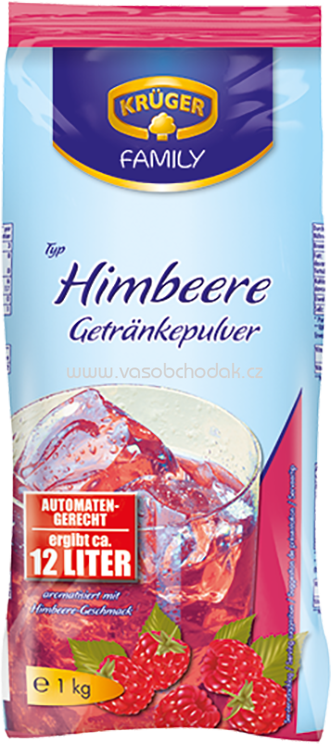Krüger Getränkpulver Himbeere, 1 kg Krüger Getränkpulver Himbeere, 1 kg