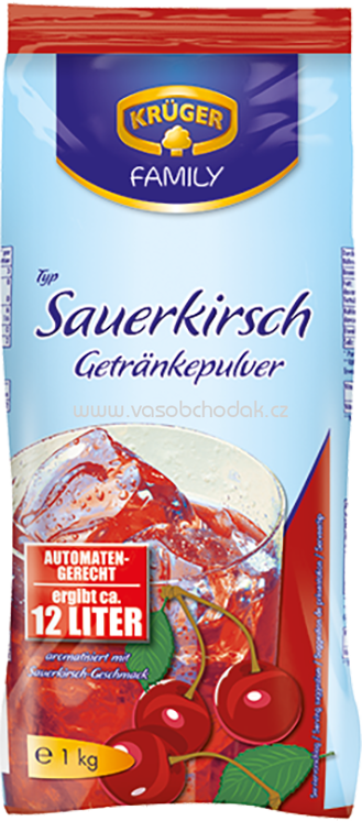 Krüger Getränkpulver Sauerkirsch, 1 kg Krüger Getränkpulver Sauerkirsch, 1 kg