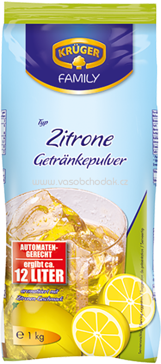 Krüger Getränkpulver Zitrone, 1 kg Krüger Getränkpulver Zitrone, 1 kg
