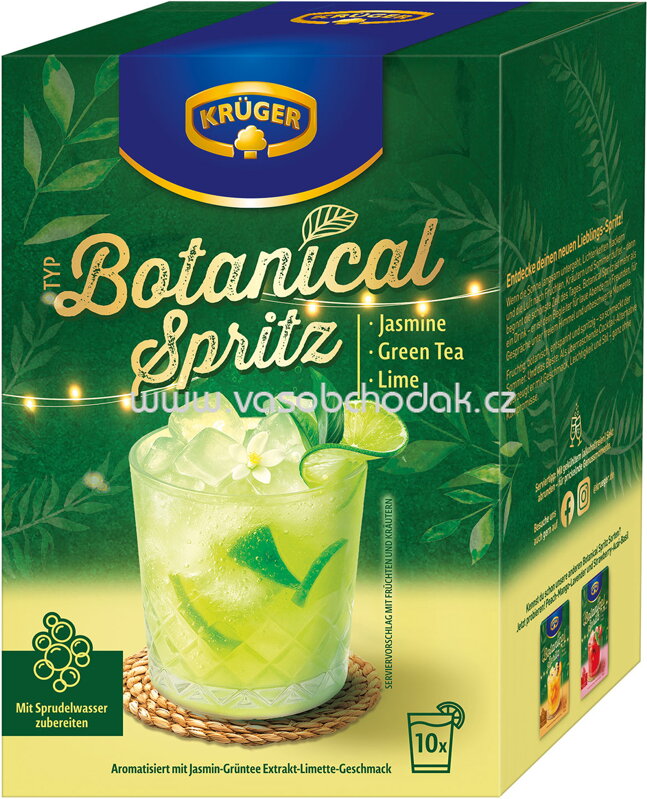 Krüger Typ Botanical Spritz Jasmine Green Tea Lime, 10 St, 200g