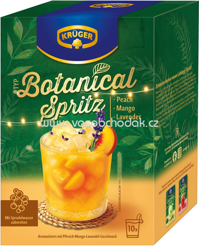 Krüger Typ Botanical Spritz Peach Mango Lavender, 10 St, 200g