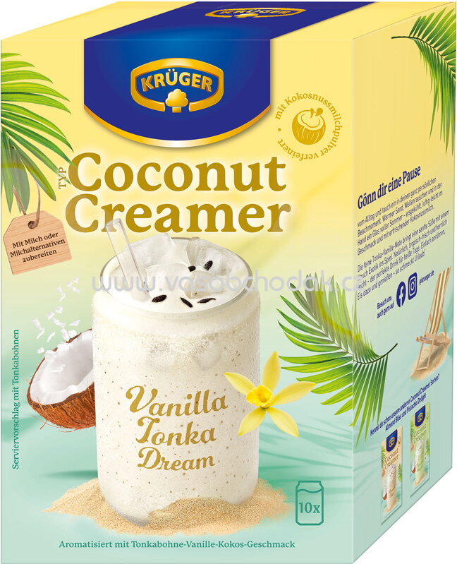 Krüger Typ Coconut Creamer Vanilla Tonka Dream, 10 St, 200g
