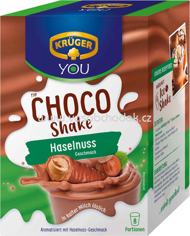 Krüger You Typ Choco Shake Haselnuss, 8 St, 144g Krüger You Typ Choco Shake Haselnuss, 8 St, 144g