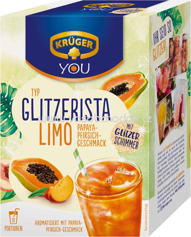Krüger YOU Typ Glitzerista Limo Papaya-Pfirsich, 10 St, 200g Krüger YOU Typ Glitzerista Limo Papaya-Pfirsich, 10 St, 200g