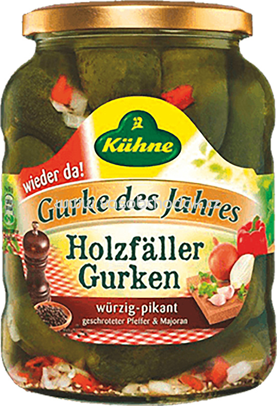 Kühne Gewürzgurken Holzfäller Gurken, 720 ml Kühne Gewürzgurken Holzfäller Gurken, 720 ml