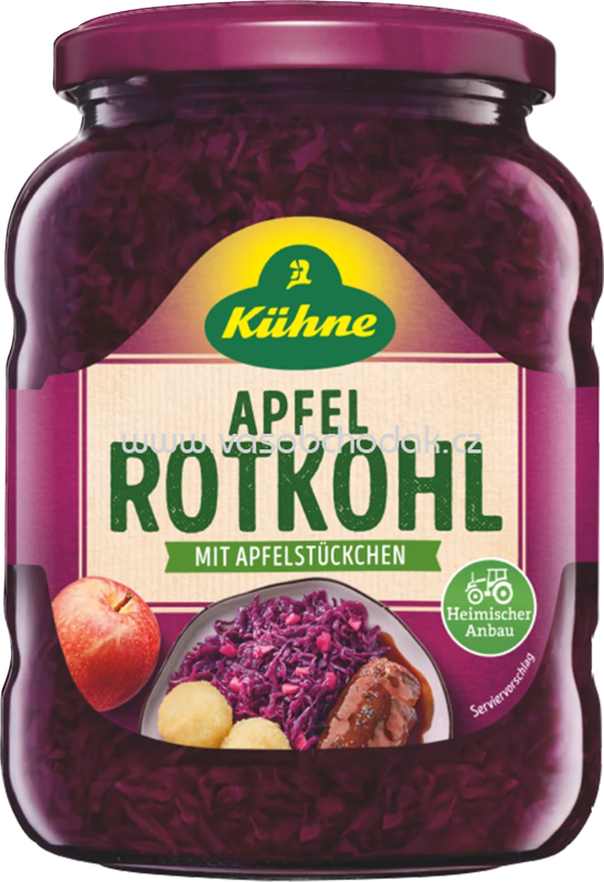 Kühne Apfel Rotkohl mit Apfelstückchen, 720 ml