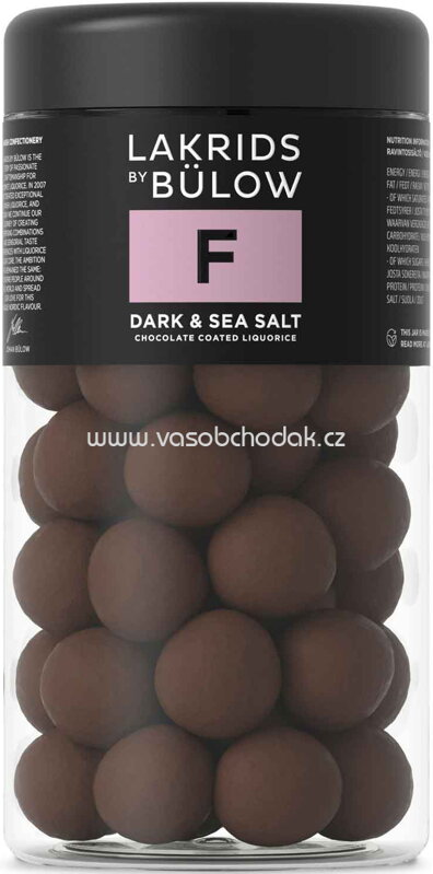 Lakrids by Bülow F Dark & Sea Salt, 270g