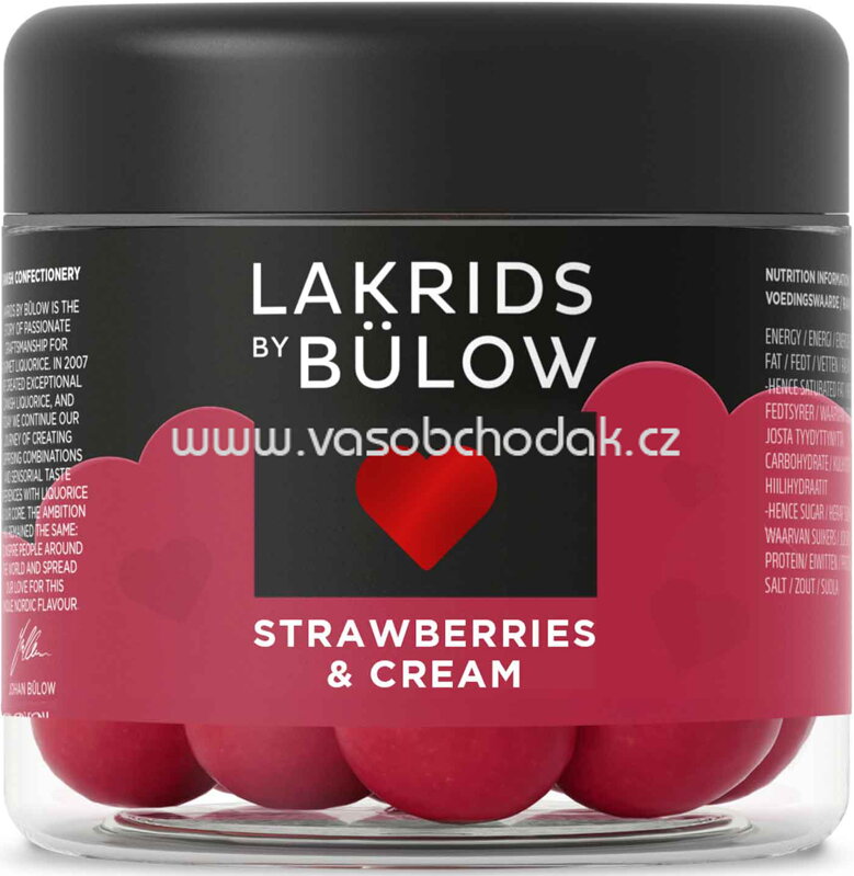 Lakrids by Bülow Love Strawberries & Cream, 115g