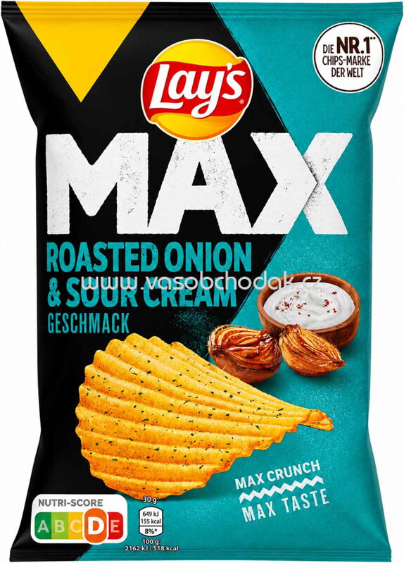 Lay's Max Roasted Onion & Sour Creme, 110g