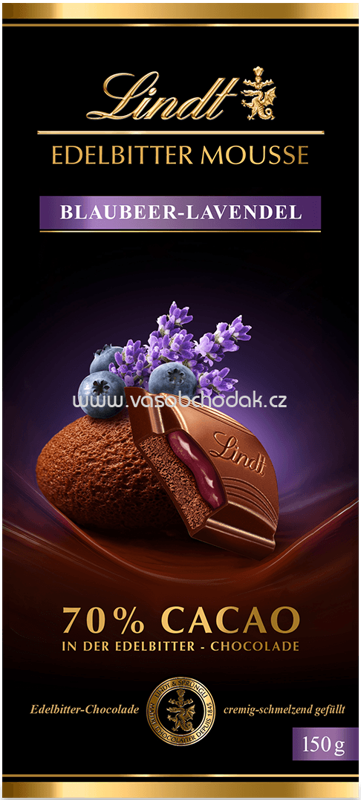 Lindt Edelbitter Mousse Blaubeer Lavendel, 150g
