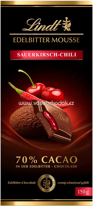 Lindt Edelbitter Mousse Sauerkirsch Chili, 150g