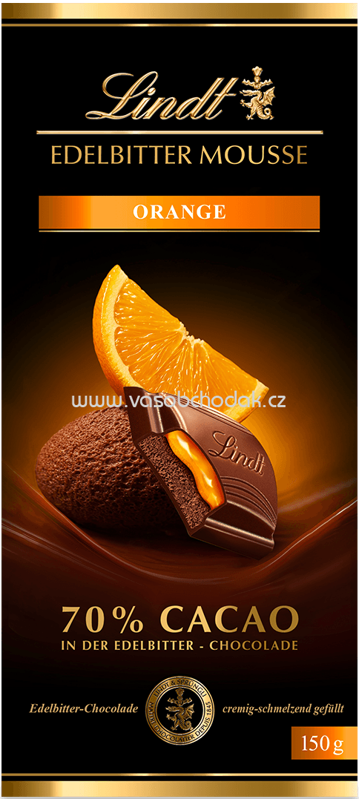 Lindt Edelbitter Mousse Orange, 150g