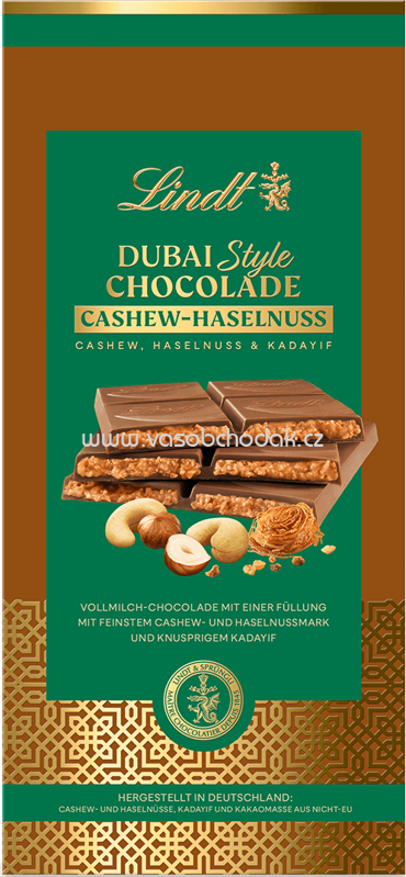 Lindt Dubai Style Chocolade Cashew-Haselnuss, 150g